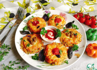 Овощные гнёзда с сыром