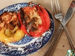 Перцы, начиненные булгуром, бараниной и томатами