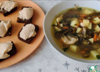 Щи с морской капустой