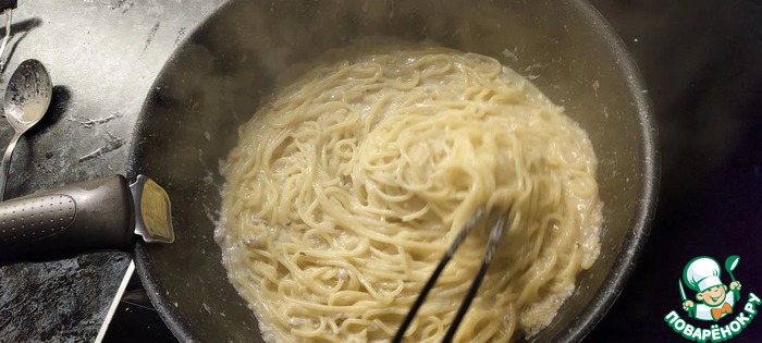 Спагетти с соусом из анчоусов