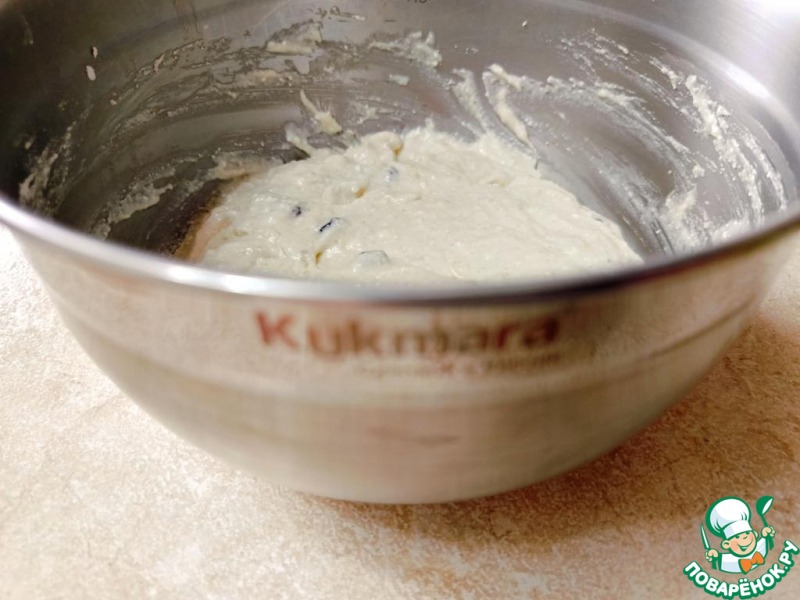 Творожные вафли с бананом и вишней