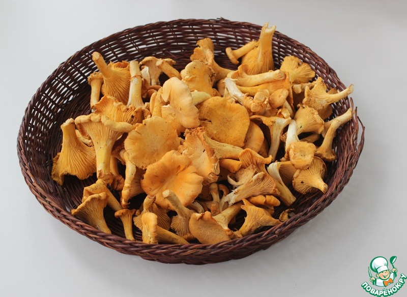 Заливной пирог с лисичками