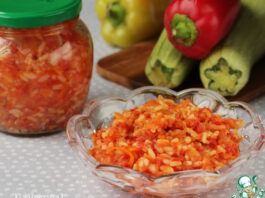 Кабачки с рисом на зиму