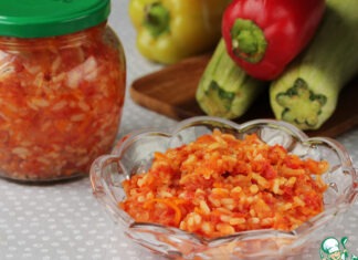 Кабачки с рисом на зиму