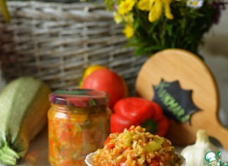 Кабачки с рисом на зиму