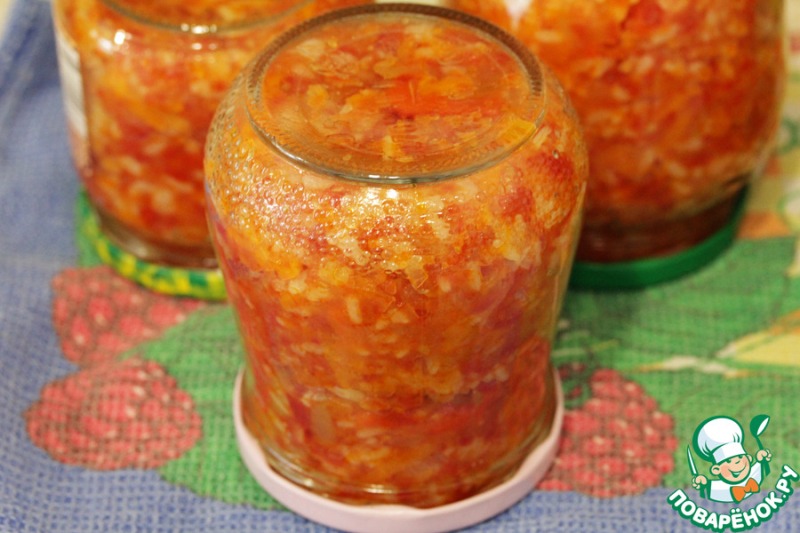 Кабачки с рисом на зиму