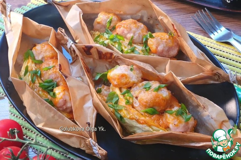 Лодочки из молодой капусты и фарша