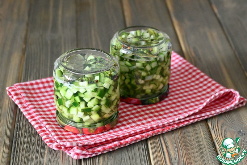 Огурцы, маринованные кубиками