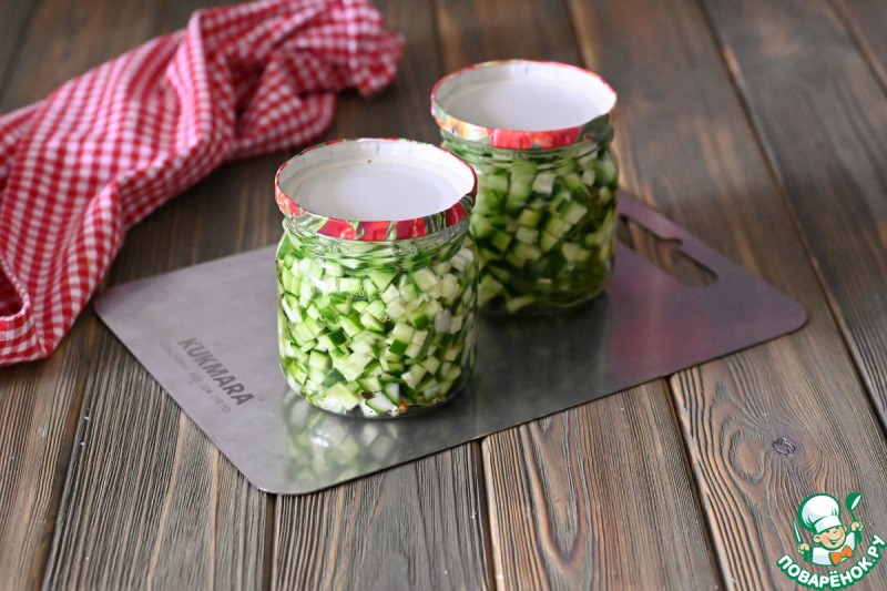 Огурцы, маринованные кубиками
