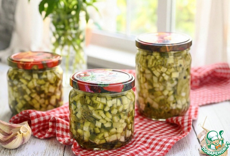 Огурцы, маринованные кубиками