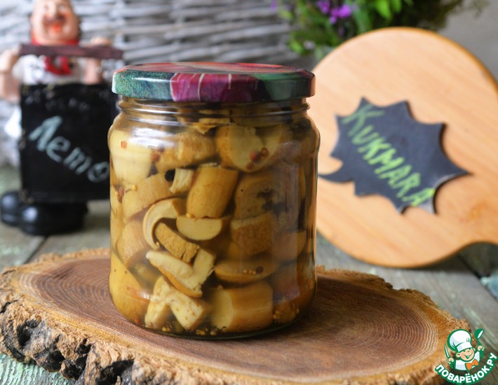 Пряные маринованные грибы с лимонной кислотой