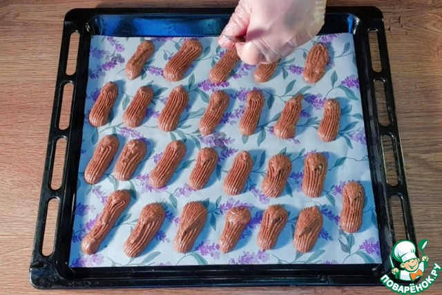 Шоколадное печенье с джемом