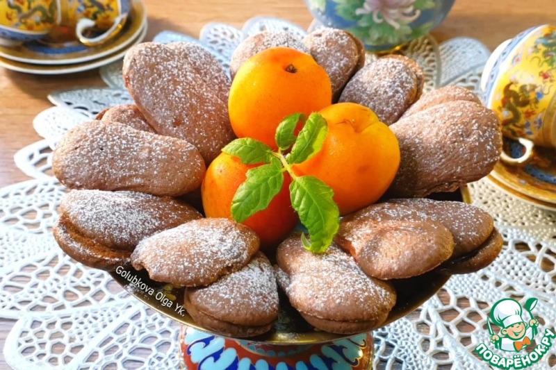 Шоколадное печенье с джемом