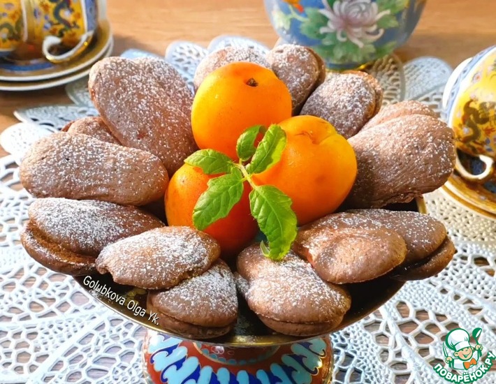 Шоколадное печенье с джемом