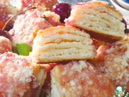 Слоистое печенье с малиновым джемом