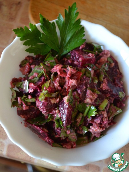 Свёкла печёная с орехами