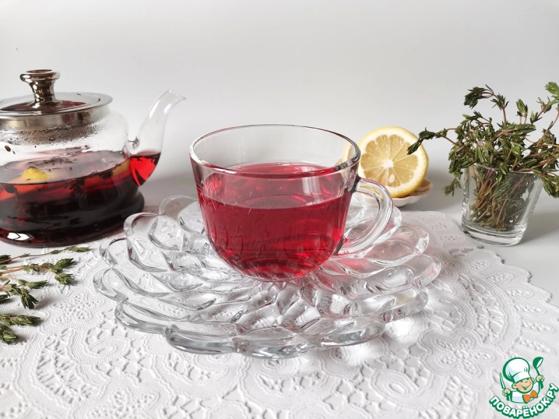 Чай с черникой и чабрецом