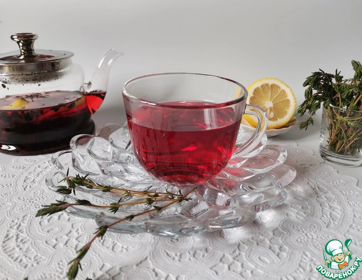 Чай с черникой и чабрецом