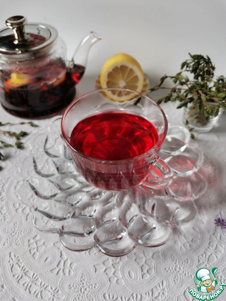 Чай с черникой и чабрецом