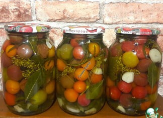 Маринованные в банках «цветные чери»