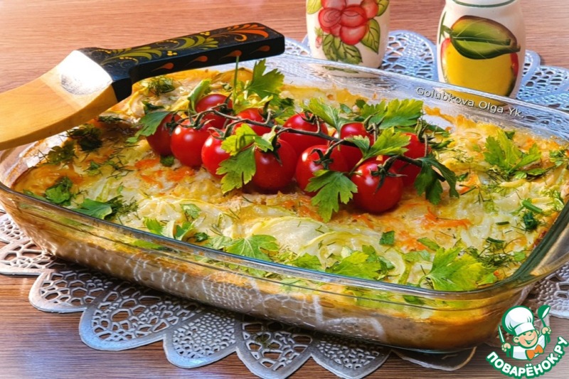 Овощи под молочным соусом
