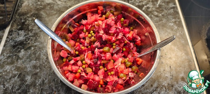 Винегрет с селёдкой и капустой