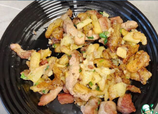 Жаренная картошка с мясом