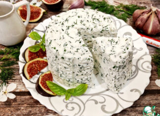 Йогуртовый сыр с чесноком и укропом