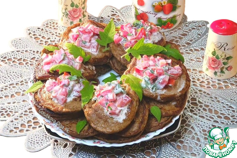 Котлеты из куриной печени с припеком