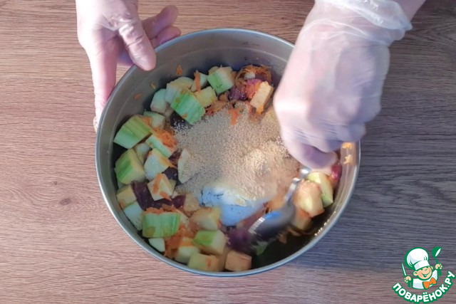 Котлеты из куриной печени с припеком