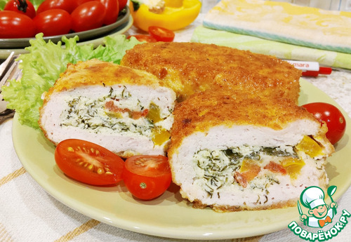 Куриные кармашки в сырной панировке