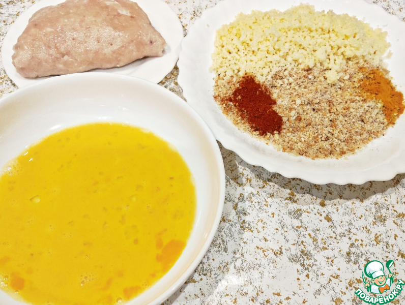 Куриные кармашки в сырной панировке