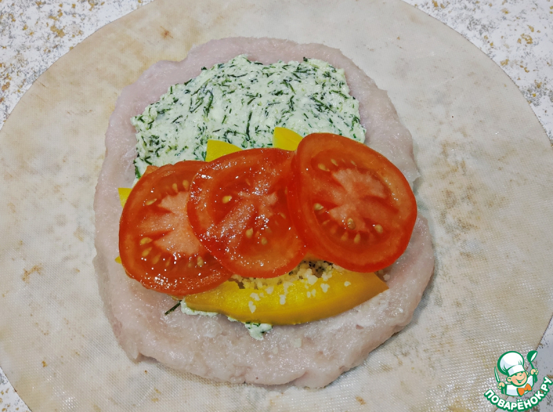Куриные кармашки в сырной панировке
