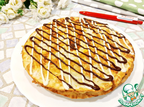 Лавашная лепешка с творогом и бананом
