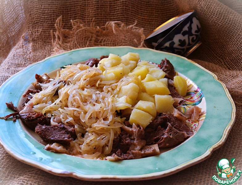 Мясо по-казахски "Пять пальцев"