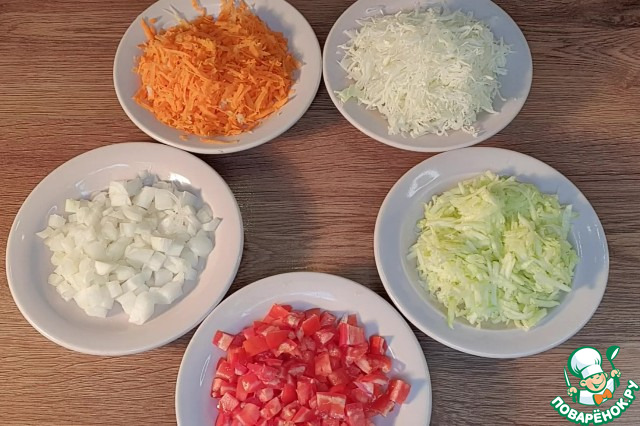 Овощная запеканка с манной крупой
