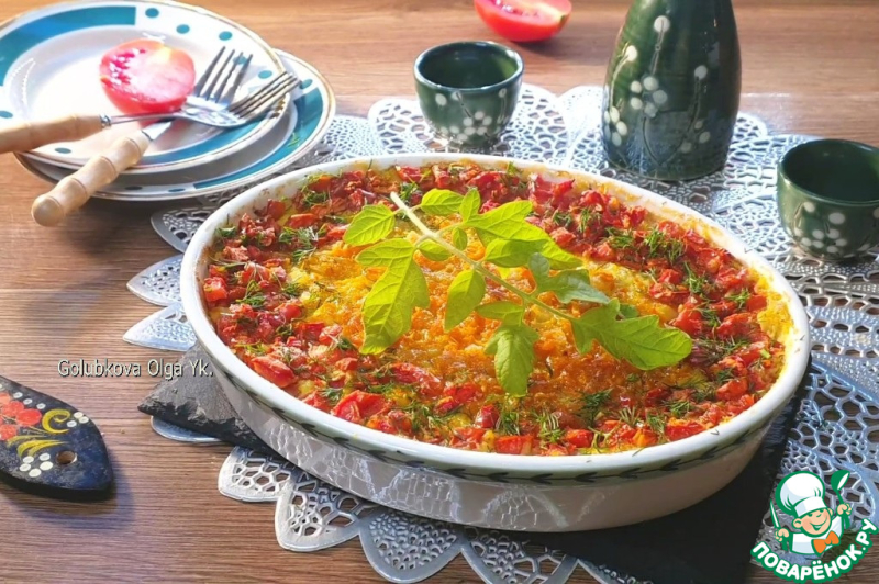 Овощная запеканка с манной крупой
