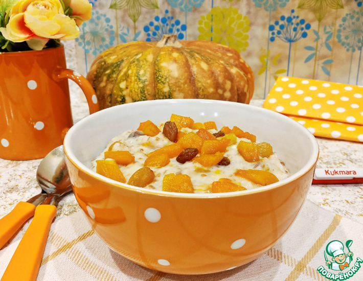 Рецепт: Пшеничная каша с тыквой и изюмом