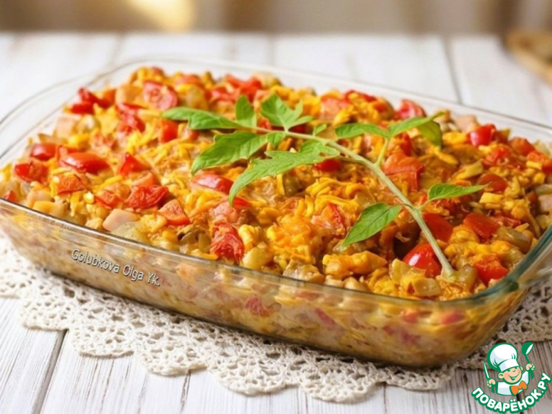 Рагу с мясом, овощами в густом соусе
