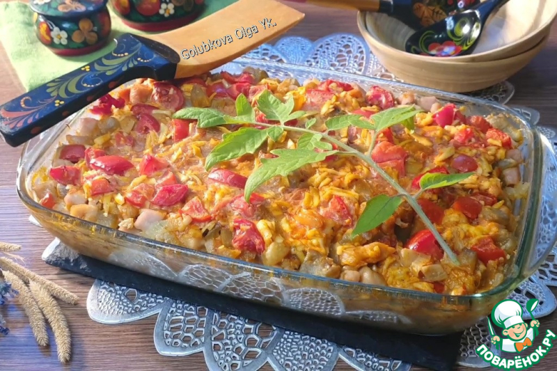 Рагу с мясом, овощами в густом соусе