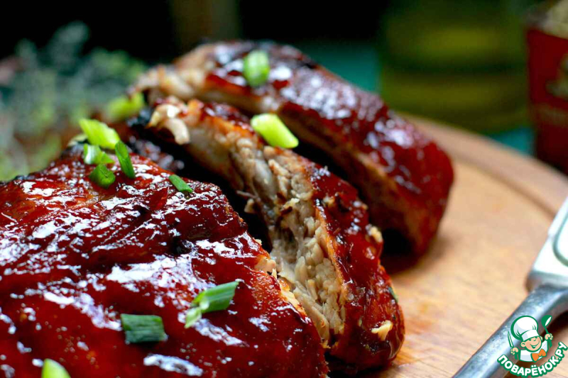 Ребрышки в вишневой глазури