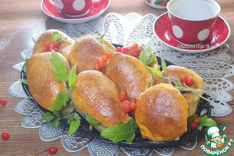 Сдобный разборный пирог с яблоками