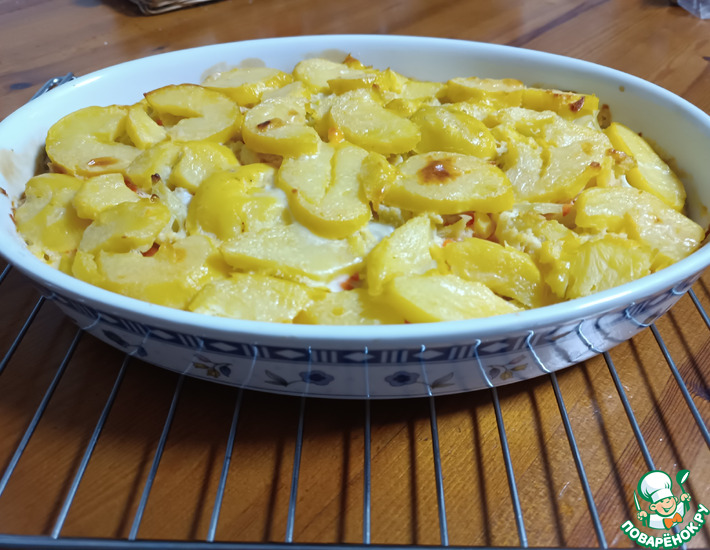 Рецепт: Запеканка с отварной курицей и овощами
