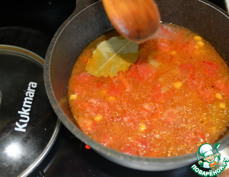 Айнтопф с уткой, перцем и кукурузой