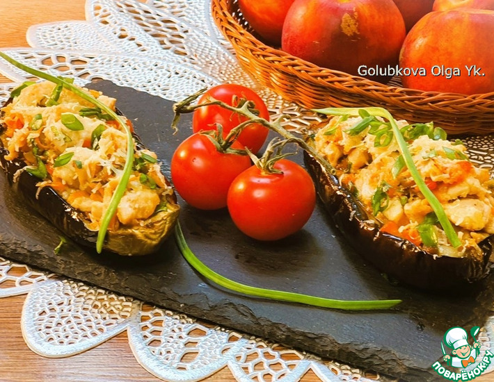 Баклажан с курицей по мотивам "Кумпир"