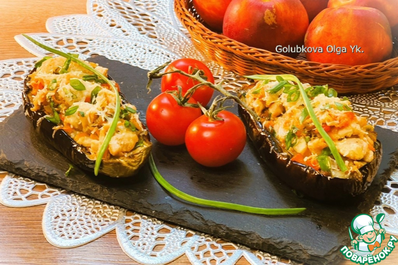 Баклажан с курицей по мотивам "Кумпир"