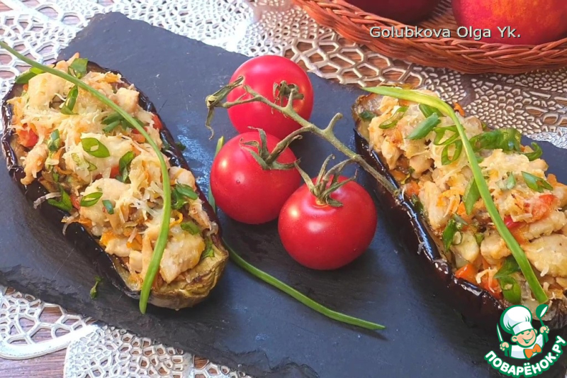 Баклажан с курицей по мотивам "Кумпир"