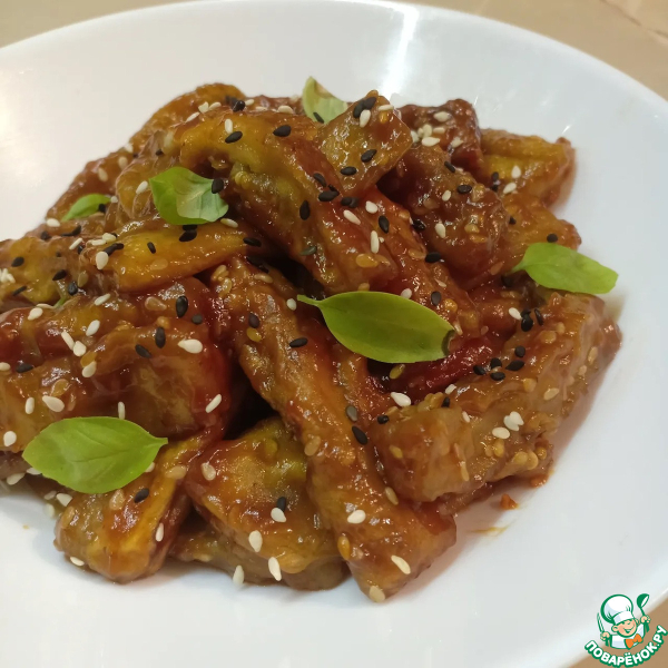 Баклажаны в кисло-сладком соусе