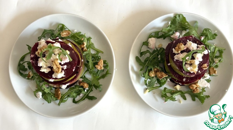 Башенки из свеклы и груши