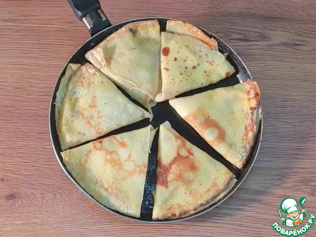 Блинные треугольники с двумя начинками